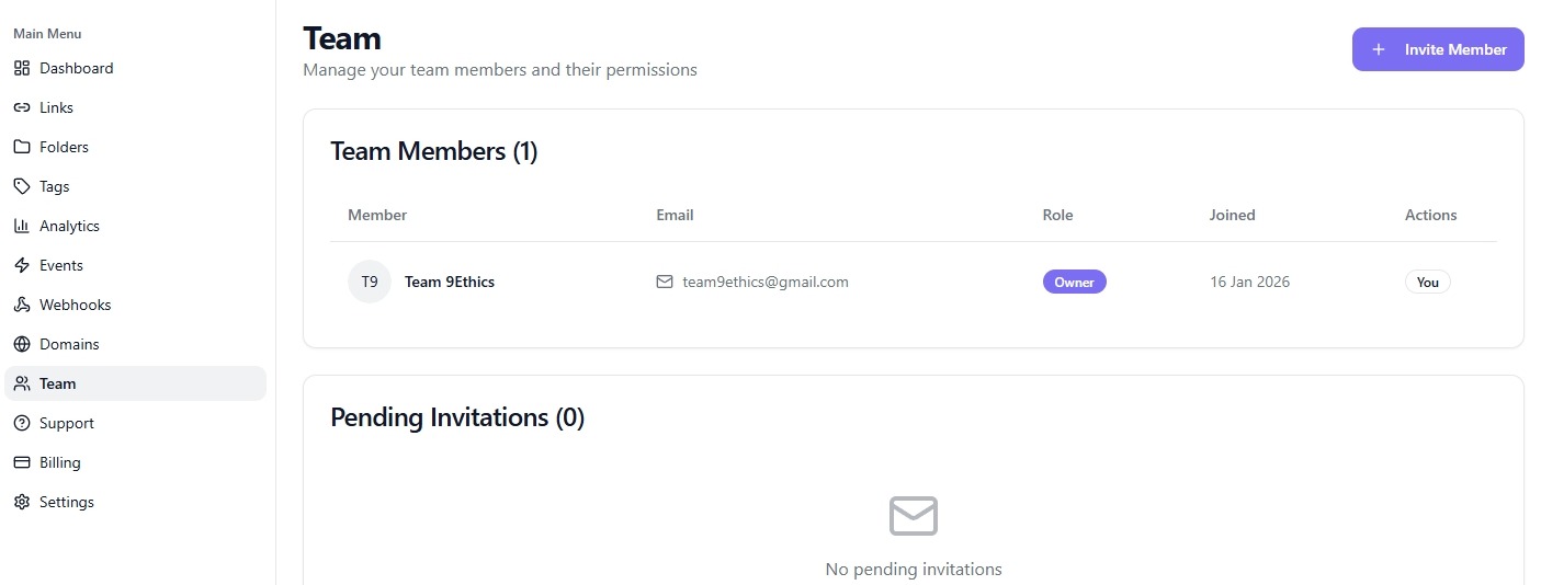 Team Members Dashboard